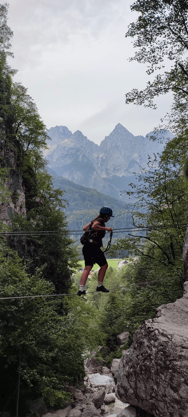 Makenna on Via Ferrata